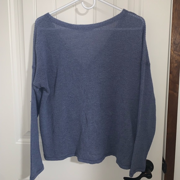 American Eagle blue tie up top - Picture 2 of 2